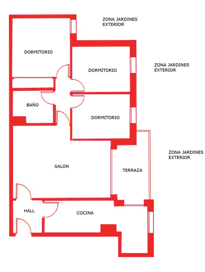 piso humanes de Madrid, Plano del piso en Humanes de Madrid, Espaa